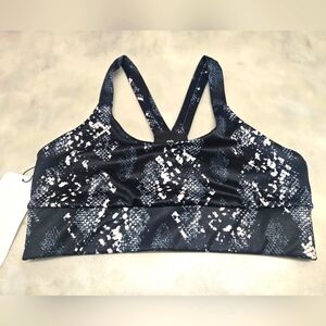 Tissin New Navy/Nude Performance Activewear Sports Bra Size M